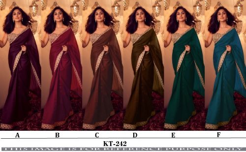 Radhika 242 New Super Trending Stylish Party Wear Silk Fancy Saree Collection